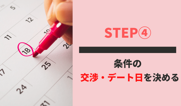 STEP④：条件の交渉・デート日を決める