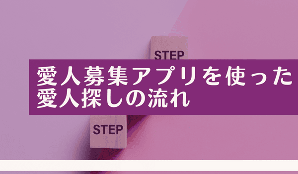 愛人募集アプリを使った愛人探しの流れ